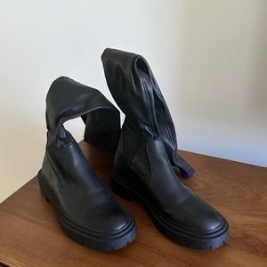 Black Thigh High Boots